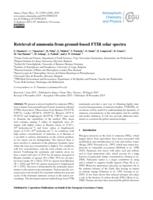 Retrieval of ammonia from ground-based FTIR solar spectra