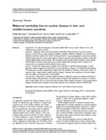 Maternal mortality due to cardiac disease in low- and middle-income countries