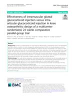 Effectiveness of intramuscular gluteal glucocorticoid injection versus intra-articular glucocorticoid injection in knee osteoarthritis