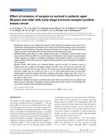 Effect of omission of surgery on survival in patients aged 80 years and older with early-stage hormone receptor-positive breast cancer