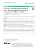 Exploring food insecurity and obesity in Dutch disadvantaged neighborhoods
