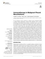 Immunotherapy in malignant pleural mesothelioma