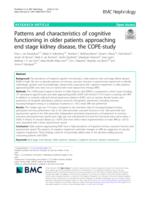 Patterns and characteristics of cognitive functioning in older patients approaching end stage kidney disease, the COPE-study