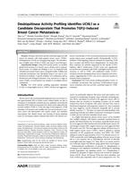 Deubiquitinase activity profiling identifies UCHL1 as a candidate oncoprotein that promotes TGF beta-induced breast cancer metastasis