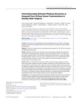 Interrelationships between pituitary hormones as assessed from 24-hour serum concentrations in healthy older subjects