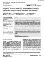 Longevity relatives count score identifies heritable longevity carriers and suggests case improvement in genetic studies