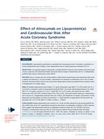 Effect of alirocumab on lipoprotein(a) and cardiovascular risk after acute coronary syndrome