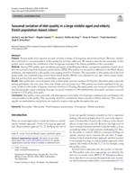 Seasonal variation of diet quality in a large middle-aged and elderly Dutch population-based cohort