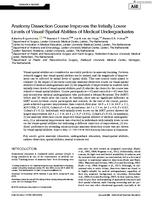 Anatomy dissection course improves the initially lower levels of visual-spatial abilities of medical undergraduates