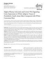 Higher plasma sclerostin and lower Wnt signaling gene expression in white adipose tissue of prediabetic South Asian men compared with white Caucasian men