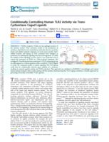 Conditionally controlling human TLR2 activity via trans-cyclooctene caged ligands