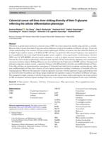 Colorectal cancer cell lines show striking diversity of their O-glycome reflecting the cellular differentiation phenotype