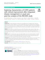 Exploring characteristics of COPD patients with clinical improvement after integrated disease management or usual care