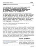 Benchmarking of survival outcomes following haematopoietic stem cell transplantation: a review of existing processes and the introduction of an international system from the European Society for Blood and Marrow Transplantation (EBMT) and the Joint Accred