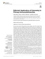 Editorial: application of cytometry in primary immunodeficiencies