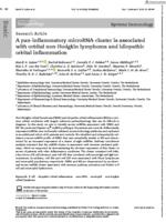 A pan-inflammatory microRNA-cluster is associated with orbital non-Hodgkin lymphoma and idiopathic orbital inflammation