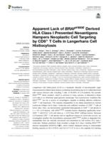 Apparent lack of BRAF(V600E) derived HLA class I presented neoantigens hampers neoplastic cell targeting by CD8(+) T cells in langerhans cell histiocytosis