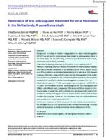 Persistence of oral anticoagulant treatment for atrial fibrillation in the Netherlands