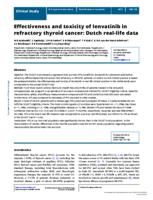 Effectiveness and toxicity of lenvatinib in refractory thyroid cancer