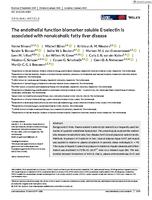 The endothelial function biomarker soluble E-selectin is associated with nonalcoholic fatty liver disease