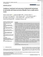 Incidence, treatment and outcome of abdominal metastases in extremity soft tissue sarcoma