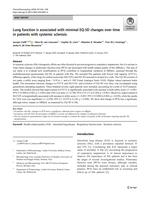 Lung function is associated with minimal EQ-5D changes over time in patients with systemic sclerosis