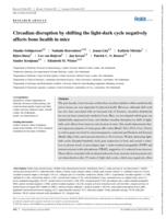 Circadian disruption by shifting the light-dark cycle negatively affects bone health in mice