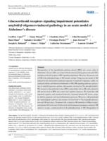 Glucocorticoid receptors signaling impairment potentiates amyloid-beta oligomers-induced pathology in an acute model of Alzheimer's disease