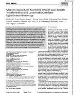 Graphene liquid cells assembled through loop-assisted transfer method and located with correlated light-electron microscopy