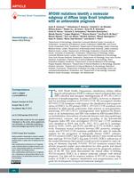 MYD88 mutations identify a molecular subgroup of diffuse large B-cell lymphoma with an unfavorable prognosis