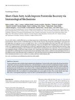 Short-chain fatty acids improve poststroke recovery via immunological mechanisms