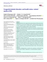 Congenital platelet disorders and health status-related quality of life