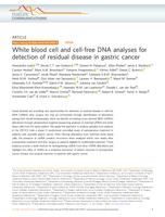 White blood cell and cell-free DNA analyses for detection of residual disease in gastric cancer