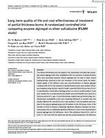 Long-term quality of life and cost-effectiveness of treatment of partial thickness burns