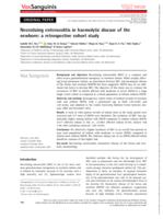 Necrotizing enterocolitis in haemolytic disease of the newborn