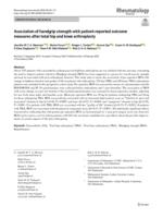 Association of handgrip strength with patient-reported outcome measures after total hip and knee arthroplasty