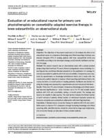 Evaluation of an educational course for primary care physiotherapists on comorbidity-adapted exercise therapy in knee osteoarthritis