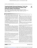 Targeting endoglin-expressing regulatory T cells in the tumor microenvironment enhances the effect of PD1 checkpoint inhibitor immunotherapy