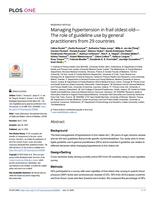 Managing hypertension in frail oldest-old-the role of guideline use by general practitioners from 29 countries