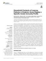 Household contacts of leprosy patients in endemic areas display a specific innate immunity profile