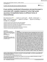 A pre-existing coordinated inflammatory microenvironment is associated with complete response of vulvar high-grade squamous intraepithelial lesions to different forms of immunotherapy