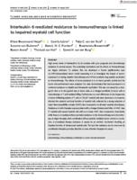 Interleukin-6-mediated resistance to immunotherapy is linked to impaired myeloid cell function