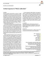 Invited response to "MELD calibration"