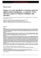 Surgery as a safe and effective treatment option for spheno-orbital meningioma