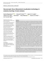 Stereoscopic three-dimensional visualisation technology in anatomy learning