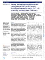 Tumor infiltrating lymphocytes (TIL) therapy in metastatic melanoma