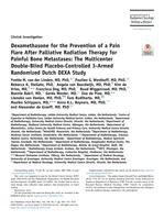Dexamethasone for the prevention of a pain flare after palliative radiation therapy for painful bone metastases