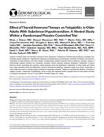 Effect of thyroid hormone therapy on fatigability in older adults with subclinical hypothyroidism