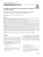 Population pharmacokinetics and target attainment of ciprofloxacin in critically ill patients