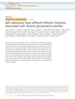 IgA subclasses have different effector functions associated with distinct glycosylation profiles